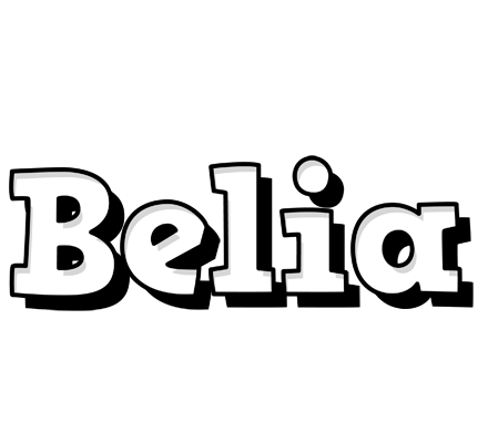 Belia snowing logo