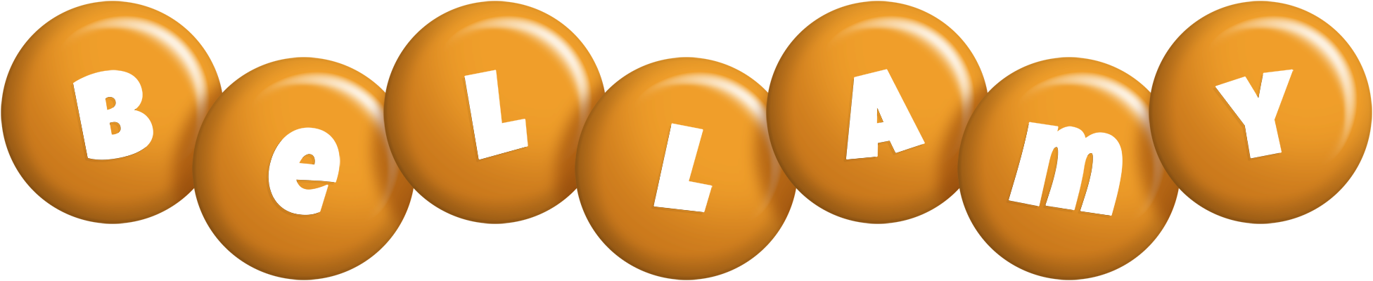 Bellamy candy-orange logo