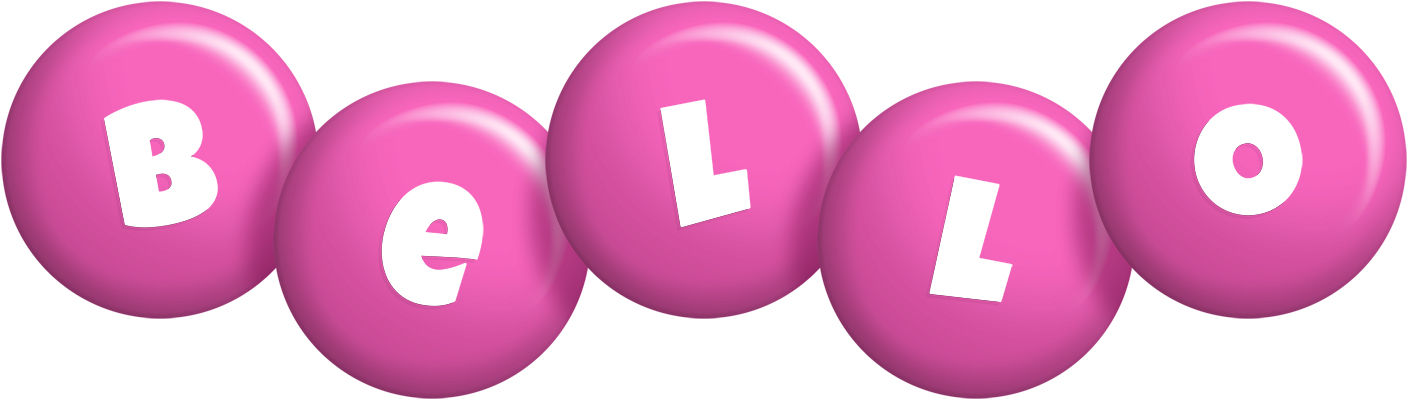 Bello candy-pink logo