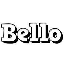 Bello snowing logo