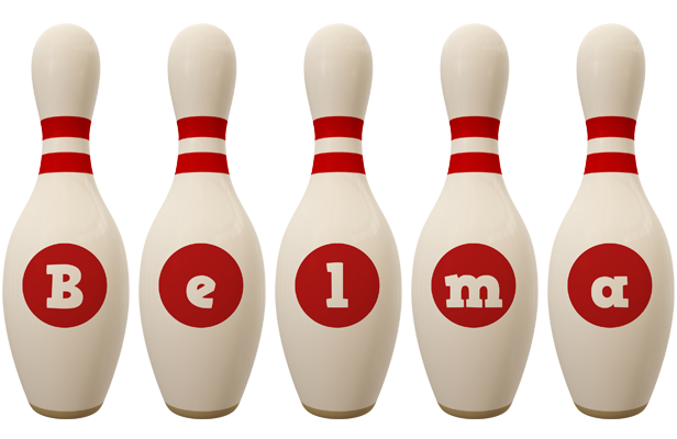 Belma bowling-pin logo