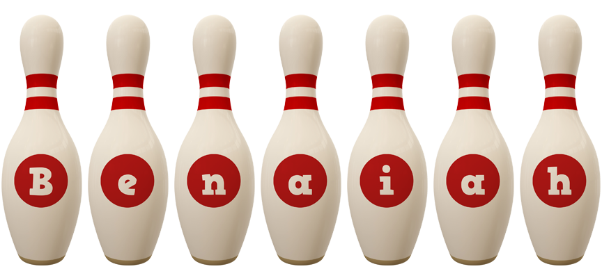 Benaiah bowling-pin logo