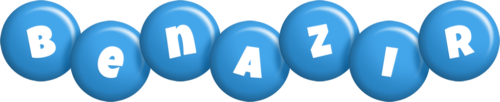 Benazir candy-blue logo