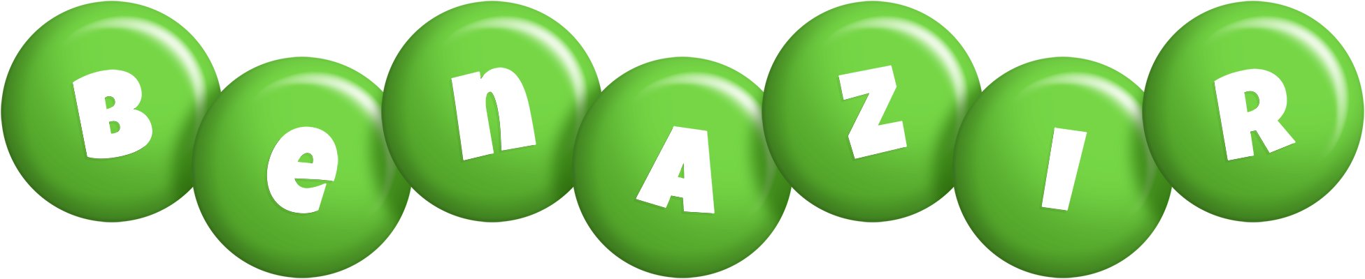 Benazir candy-green logo