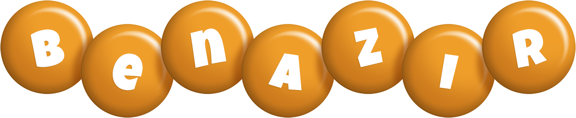Benazir candy-orange logo