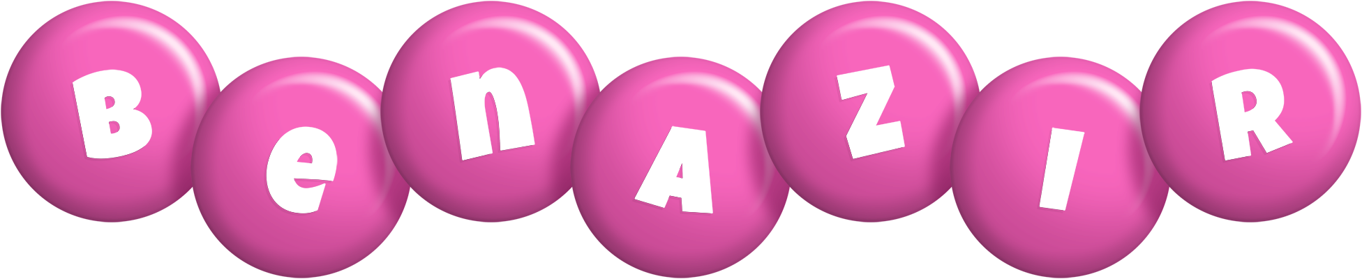 Benazir candy-pink logo