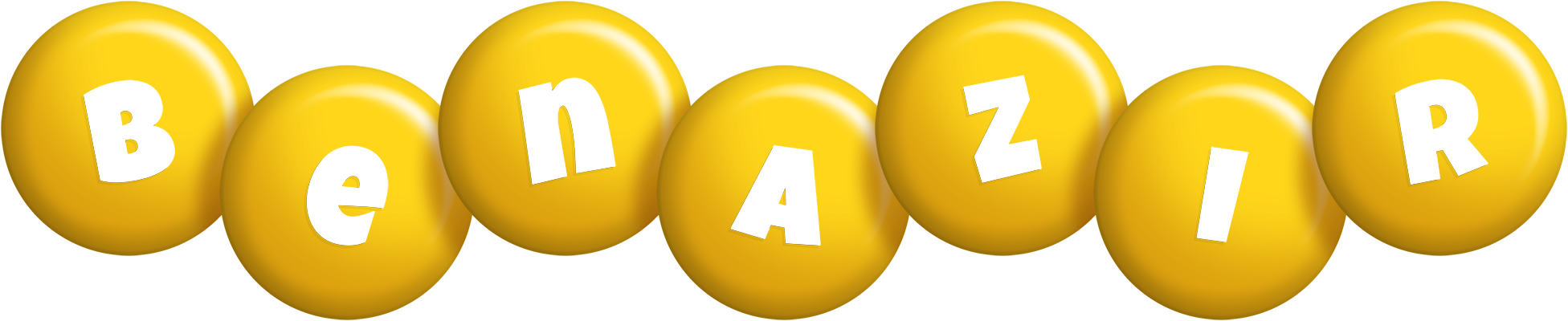Benazir candy-yellow logo