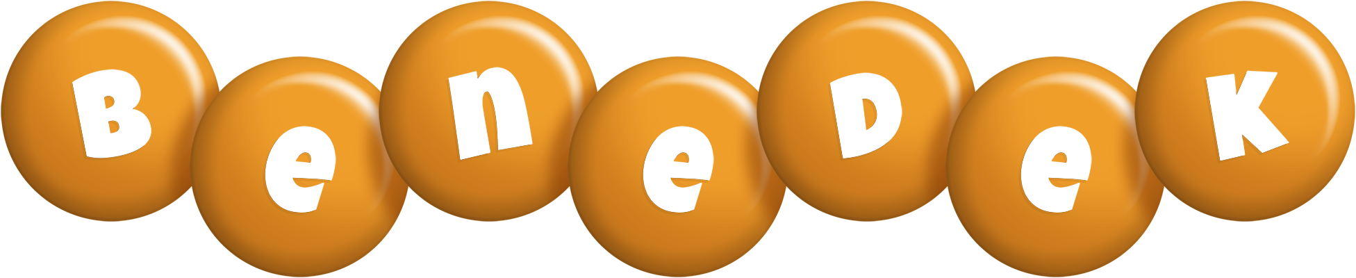 Benedek candy-orange logo