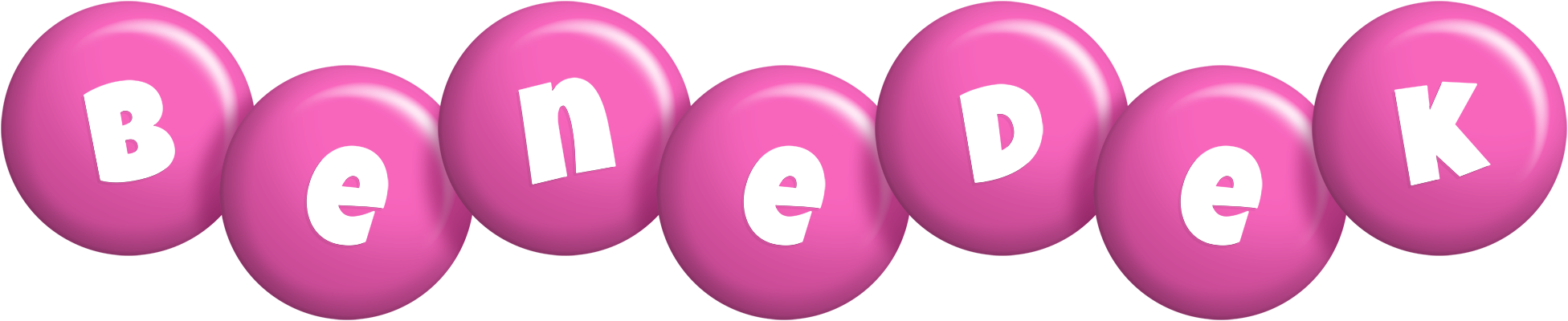 Benedek candy-pink logo
