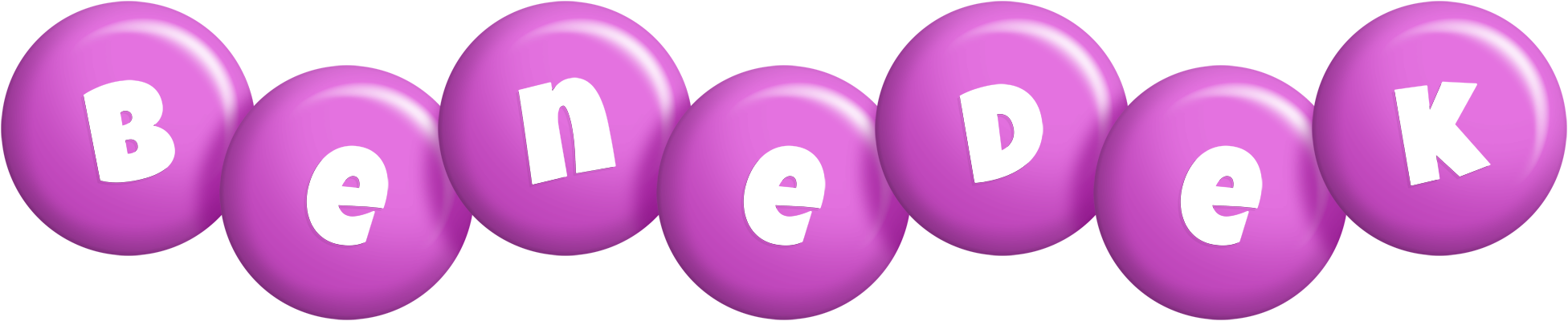 Benedek candy-purple logo