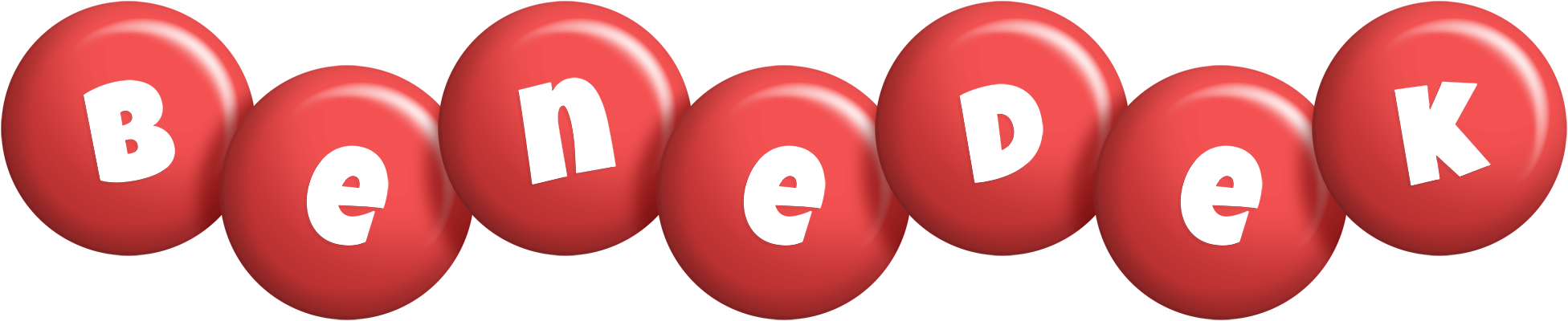 Benedek candy-red logo