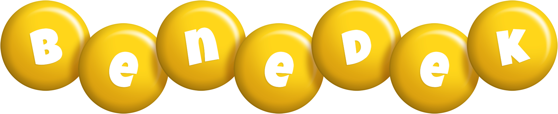 Benedek candy-yellow logo