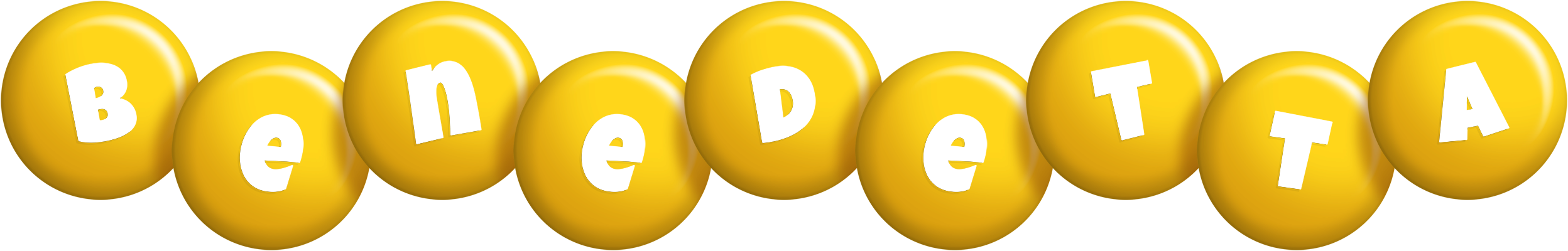 Benedetta candy-yellow logo