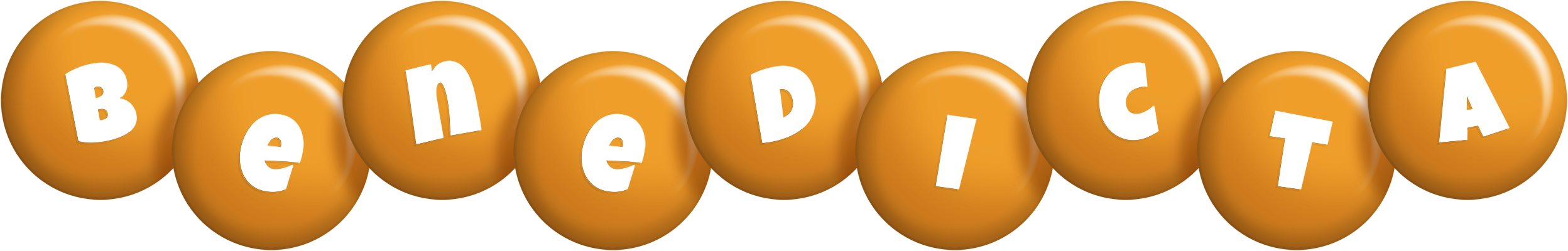 Benedicta candy-orange logo