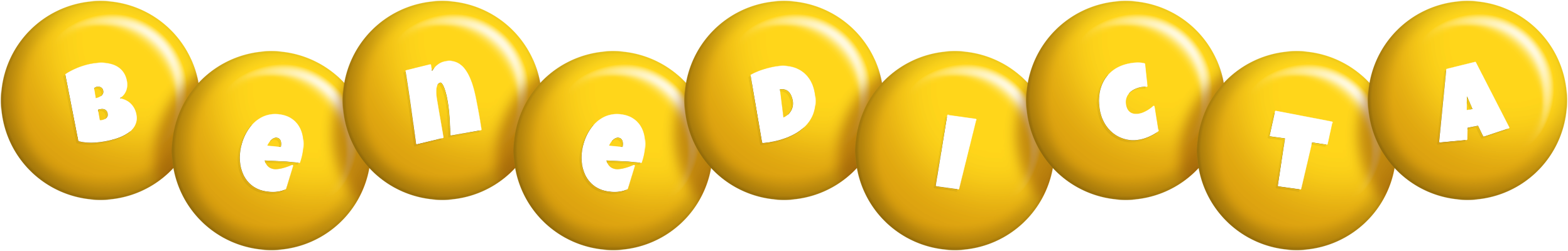 Benedicta candy-yellow logo