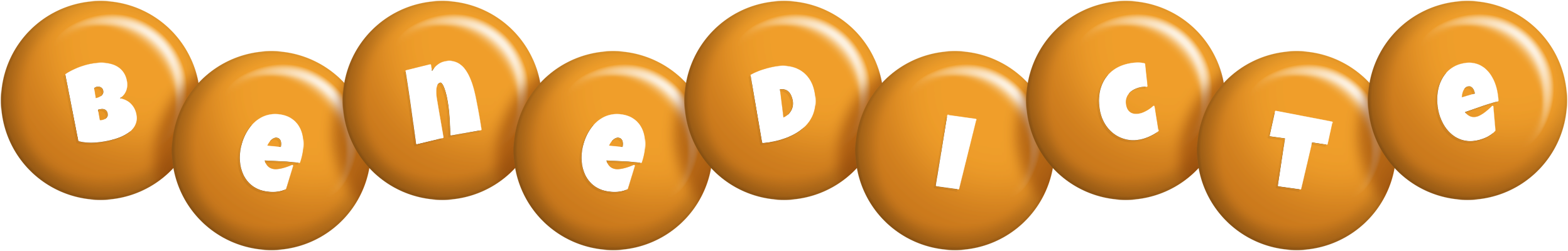 Benedicte candy-orange logo