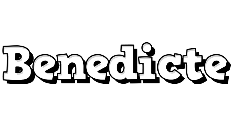 Benedicte snowing logo