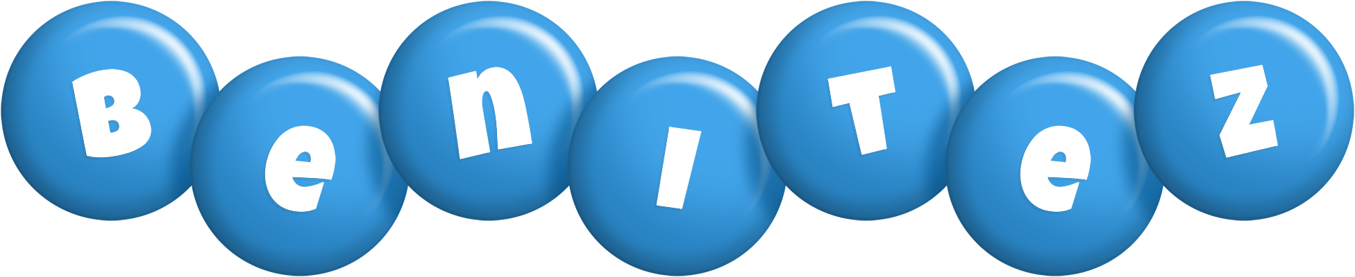 Benitez candy-blue logo