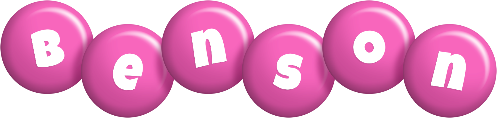 Benson candy-pink logo