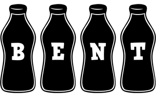 Bent bottle logo