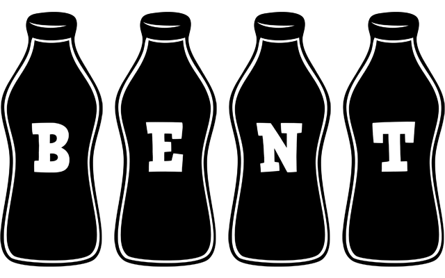 Bent bottle logo