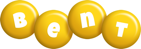 Bent candy-yellow logo