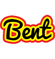 Bent flaming logo