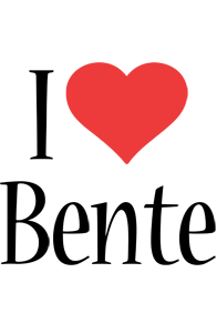 Bente i-love logo