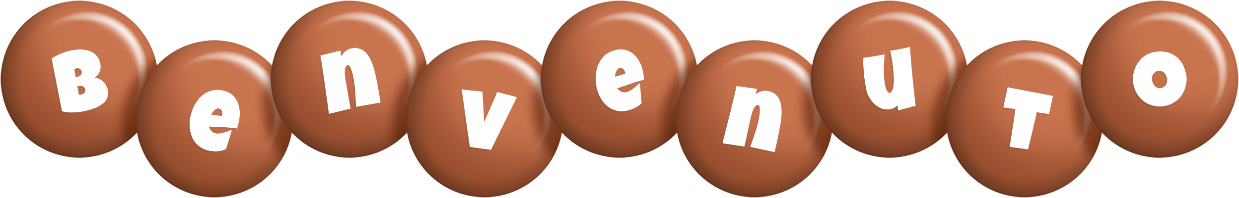 Benvenuto candy-brown logo