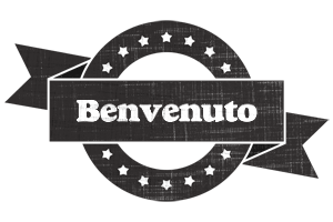 Benvenuto grunge logo