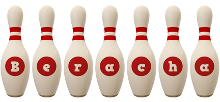 Beracha bowling-pin logo