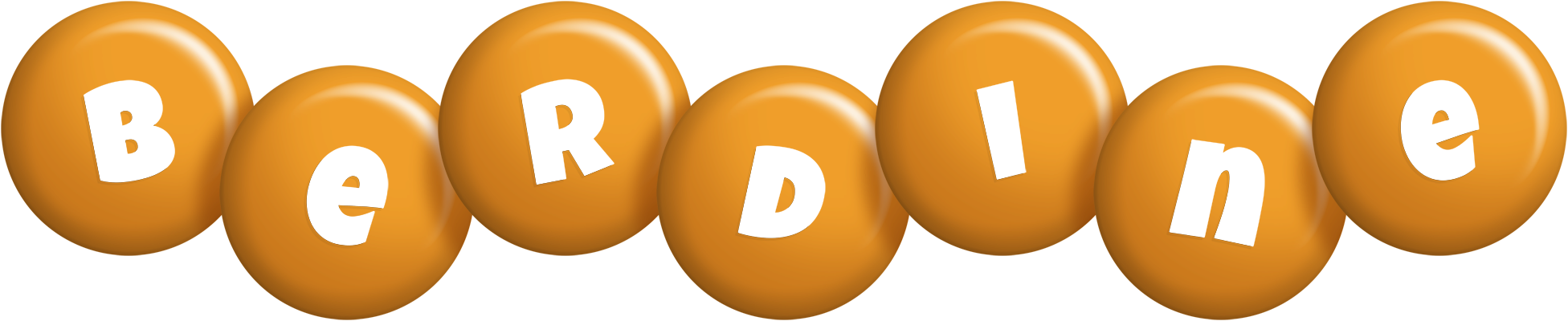 Berdine candy-orange logo
