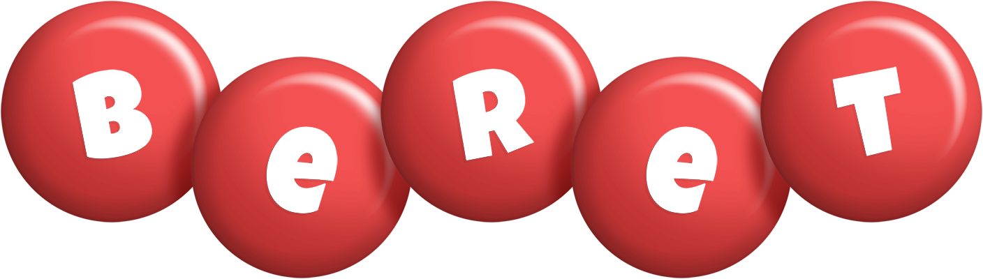 Beret candy-red logo