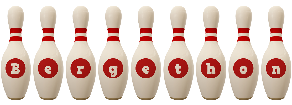 Bergethon bowling-pin logo