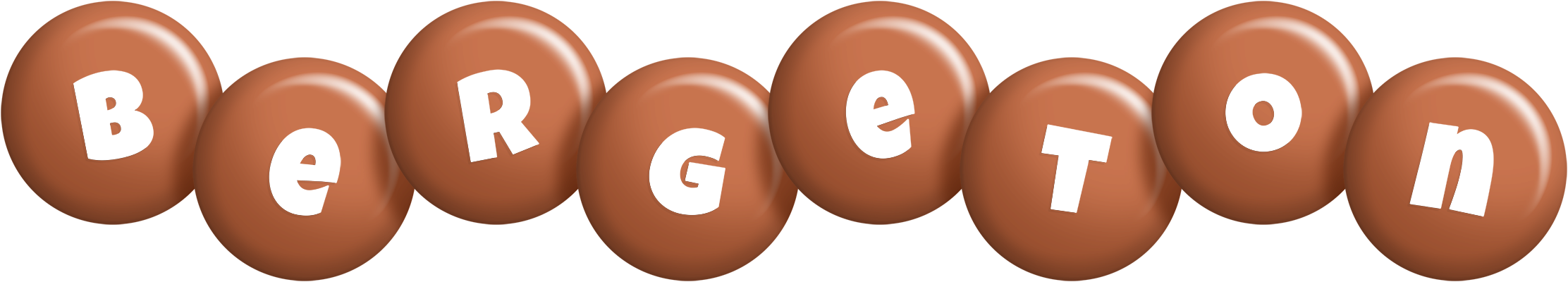 Bergeton candy-brown logo