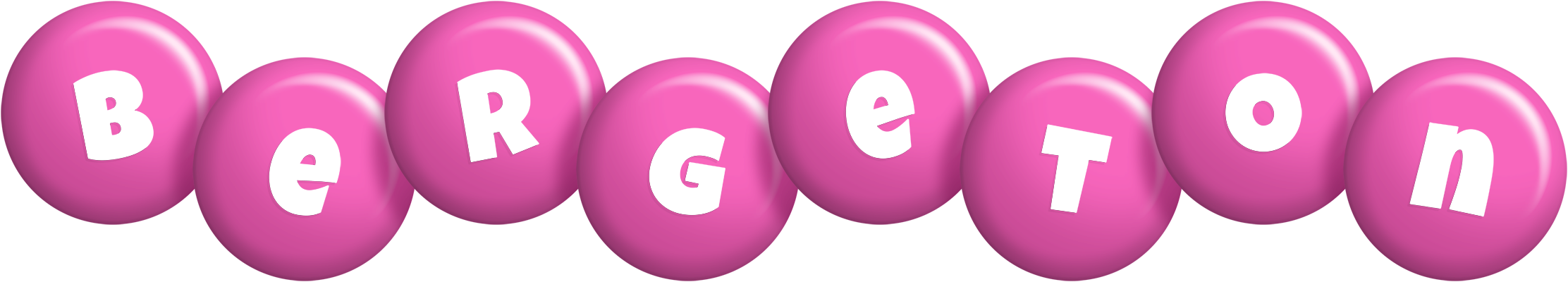 Bergeton candy-pink logo