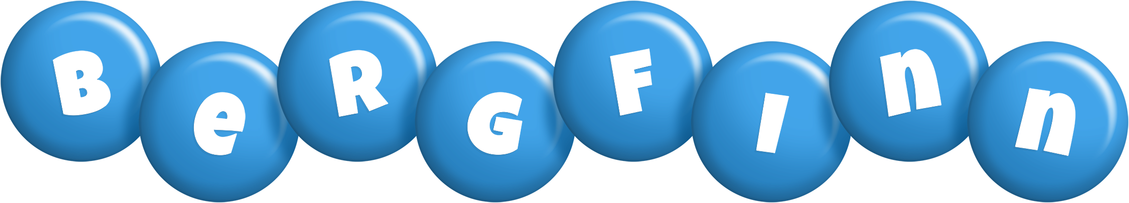 Bergfinn candy-blue logo