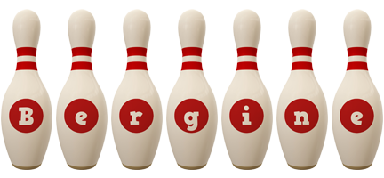 Bergine bowling-pin logo