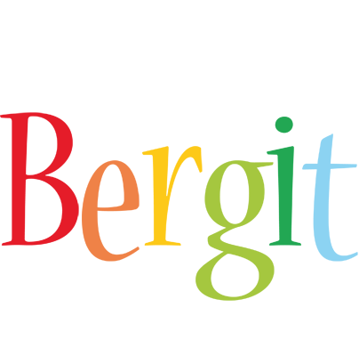 Bergit birthday logo