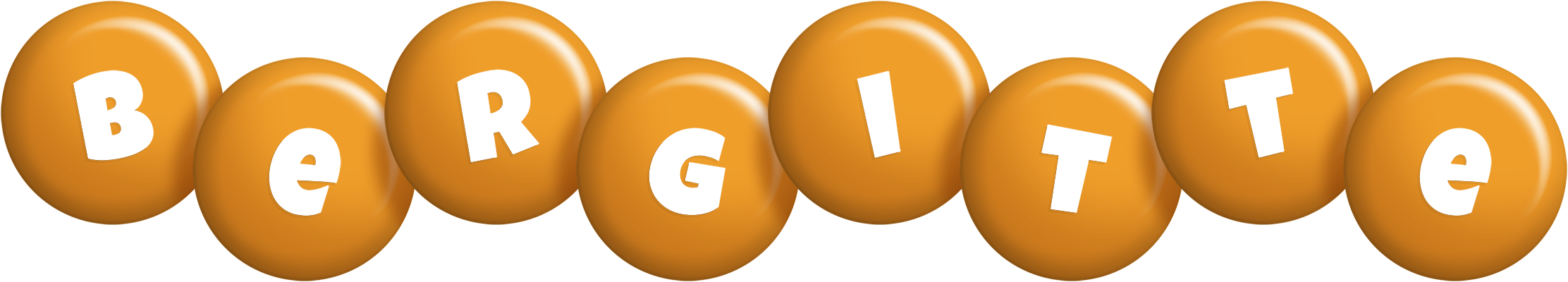 Bergitte candy-orange logo