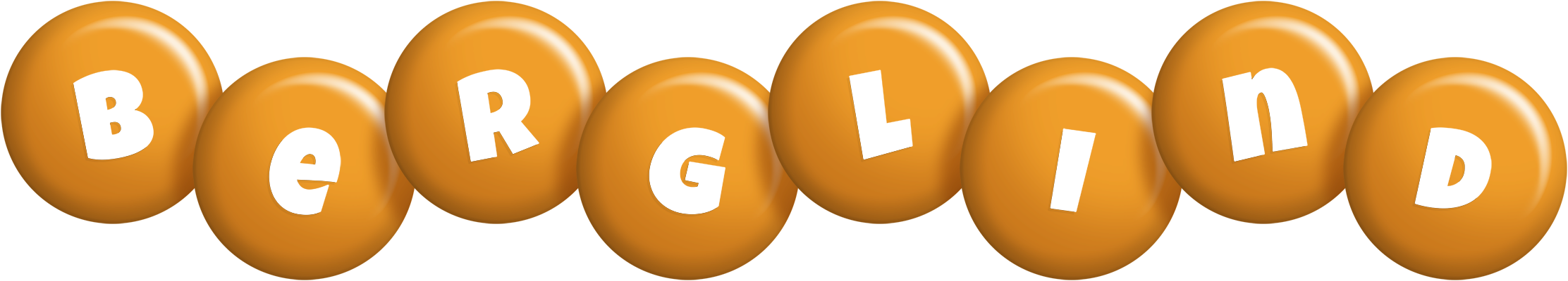 Berglind candy-orange logo