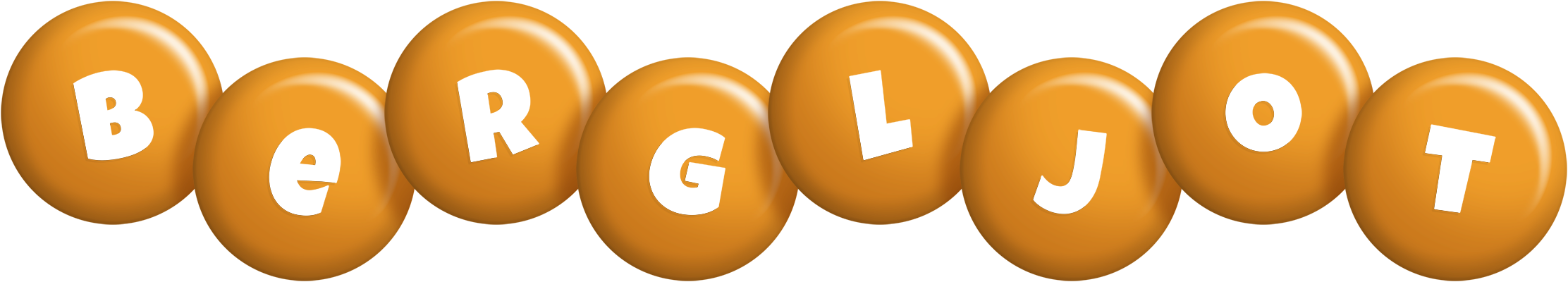 Bergljot candy-orange logo
