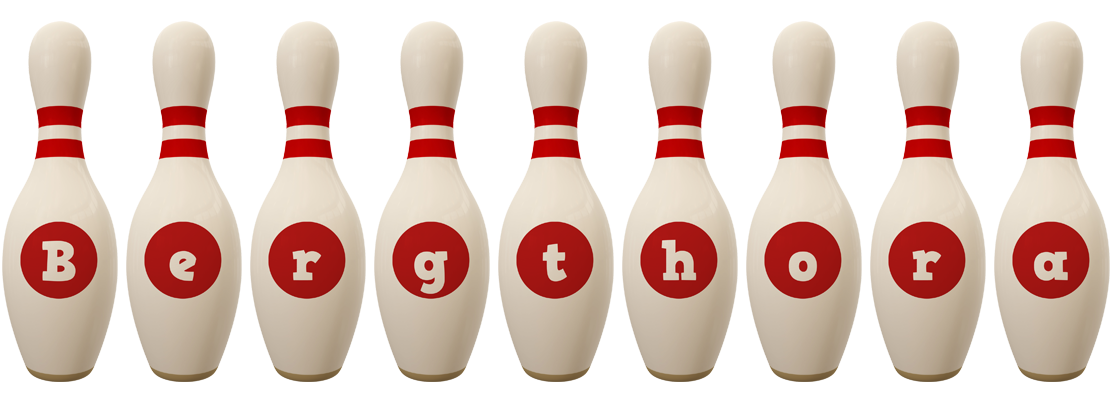 Bergthora bowling-pin logo