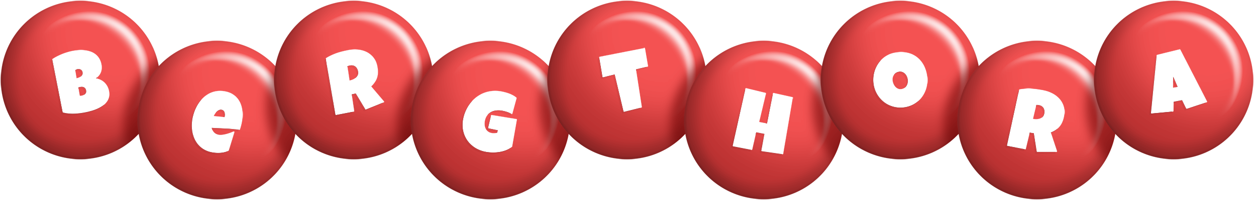 Bergthora candy-red logo