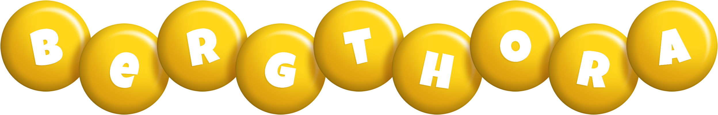 Bergthora candy-yellow logo