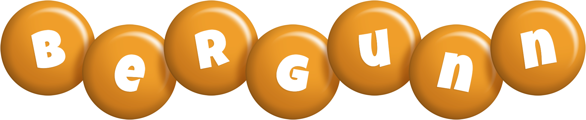 Bergunn candy-orange logo