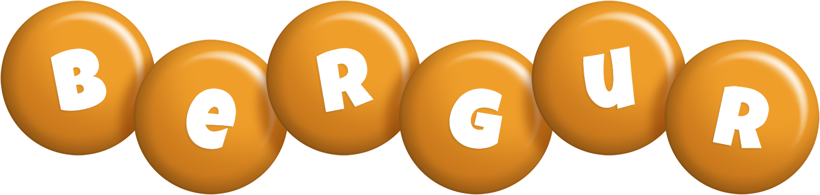 Bergur candy-orange logo