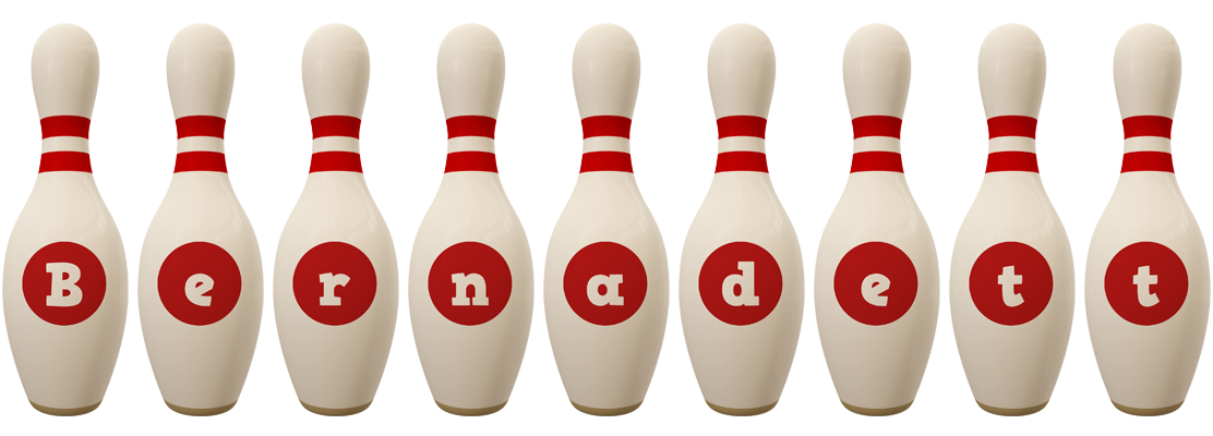 Bernadett bowling-pin logo