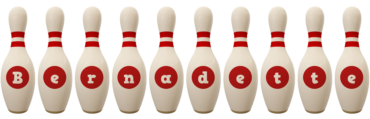 Bernadette bowling-pin logo