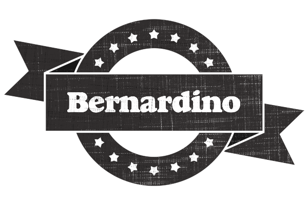 Bernardino grunge logo